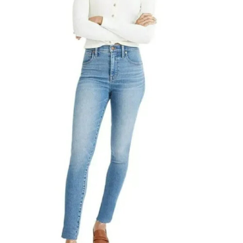 Madewell 10 inch High Rise Raw Hem Jeans